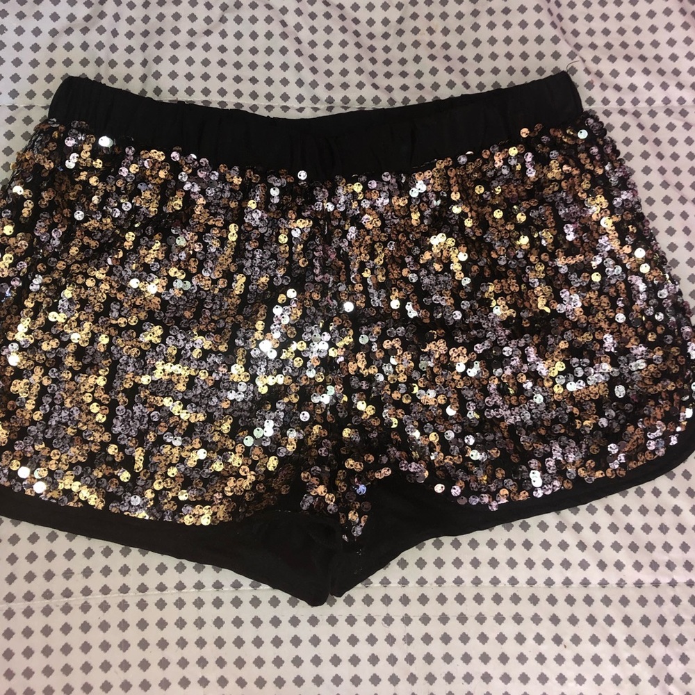 sequin studded shorts size M